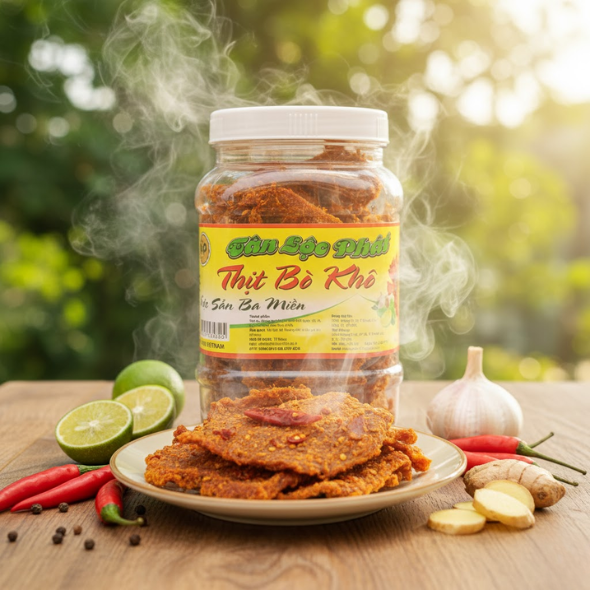 KHÔ BÒ MIẾNG HŨ 500G (2)