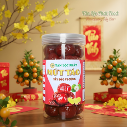 MỨT TÁO SẤY DẺO VỊ GỪNG - HŨ 500G